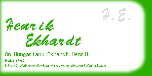 henrik ekhardt business card